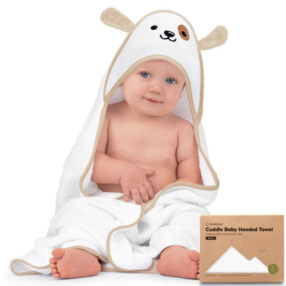 Picture of KeaBabies Baby Hooded Towel - Viscose Derived from Bamboo Baby Towel, Toddler Bath Towel, Infant Towels, Large Hooded Towel, Organic Baby Towels with Hood for Girls, Babies, Newborn Boys (Dog)