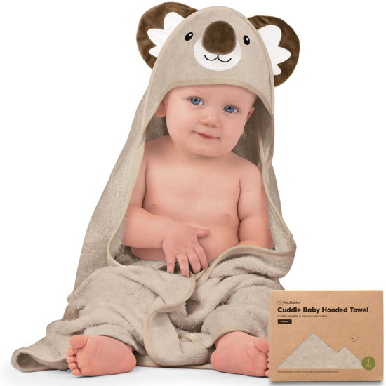 Picture of KeaBabies Baby Hooded Towel - Viscose Derived from Bamboo Baby Towel, Toddler Bath Towel, Infant Towels, Large Hooded Towel, Organic Baby Towels with Hood for Girls, Babies, Newborn Boys (Koala)