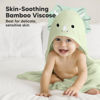 Picture of KeaBabies Baby Hooded Towel - Viscose Derived from Bamboo Baby Towel, Toddler Bath Towel, Infant Towels, Large Hooded Towel, Organic Baby Towels with Hood for Girls, Babies, Newborn Boys(Triceratops)