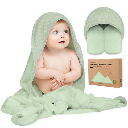 Picture of KeaBabies Baby Hooded Towel - Viscose Derived from Bamboo Baby Towel, Infant Towels, Large Hooded Towel, Organic Baby Bath Towel with Hood for Girls, Babies, Newborn Boys, Toddler(Dinos)