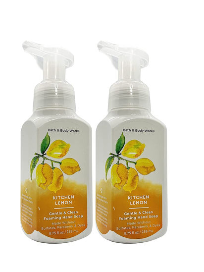 Picture of Bath and Body Works Kitchen Lemon Gentle Foaming Hand Soap (2 pack), 8.75 fl oz / 259 mL Each