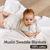 Picture of Muslin Swaddle Blankets for Newborn, 3 Pack Breathable Soft Receiving Blanket, Large 38 x 40 inches Swaddle Wrap Burping Clothes Diapers, Essentials Infant Shower Items, Toddler Gift (Gentle Colors)