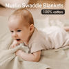 Picture of Muslin Swaddle Blankets for Newborn, 3 Pack Breathable Soft Receiving Blanket, Large 38 x 40 inches Swaddle Wrap Burping Clothes Diapers, Essentials Infant Shower Items, Toddler Gift (Graceful Colors)