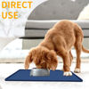 Picture of Ptlom Silicone Pet Placemat for Dog and Cat, Waterproof Non-Slip Pet Feeding Bowl Mats for Food and Water, Small Medium Large Tray Mat Prevent Residues from Spilling to Floor, Navy Blue, 24.5" 16.5"