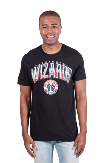 Picture of Ultra Game -NBA Washington Wizards Mens Arched Plexi Short Sleeve Tee Shirt, Black, Large