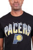 Picture of Ultra Game NBA Indiana Pacers Mens Arched Plexi Short Sleeve Tee Shirt, Black, Small