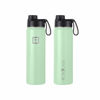 Picture of IRON °FLASK Camping & Hiking Hydration Flask, Wide Mouth, 3 Spout Lids, Stainless Steel Outdoor Water Bottle, Double Walled, Insulated Thermos, Metal Canteen - Mint, 22 Oz