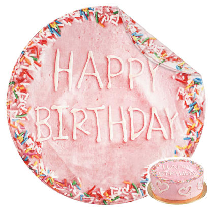 Picture of BNuitland Pink Birthday Cake Blanket,300GSM Double Sided Giant Funny Gift Throw with Cake Pouch,Realistic Super Soft Food Blanket,Novelty Sofa Blanket for Kids/Pets and Adults