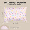 Picture of Toddler Pillow with Pillowcase - 13x18 My Little Dreamy Pillow, Organic Cotton Toddler Pillows for Sleeping, Kids Pillow, Travel Pillows, Mini Pillow, Nursery Pillow, Toddler Bed Pillow (Flutter)