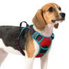 Picture of rabbitgoo Dog Harness, No-Pull Pet Harness with 2 Leash Clips, Adjustable Soft Padded Dog Vest, Reflective No-Choke Pet Oxford Vest with Easy Control Handle for Large Dogs, Red & Teal, M