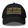 Picture of The Game NCAA Appalachian State Mountaineers Bar Design Classic Relaxed Twill Hatt, Black, Adjustable