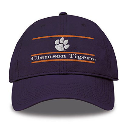 Picture of The Game NCAA Clemson Tigers Bar Design Classic Relaxed Twill Hat, Purple, Adjustable