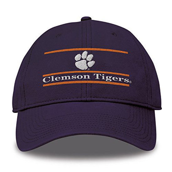 Picture of The Game NCAA Clemson Tigers Bar Design Classic Relaxed Twill Hat, Purple, Adjustable