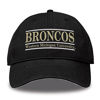 Picture of The Game NCAA Western Michigan Broncos Bar Design Classic Relaxed Twil Hat, Black, Adjustable