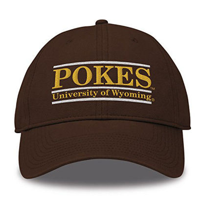 Picture of The Game NCAA Wyoming Cowboys Bar Design Classic Relaxed Twil Hat, Brown, Adjustable