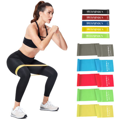 Picture of Professional Resistance Bands. Latex-Free, Work Out Bands, Stretch Bands for Working Out Women or Men, Exercise Bands Set for Physical Therapy (Colour Set (10 Pcs))