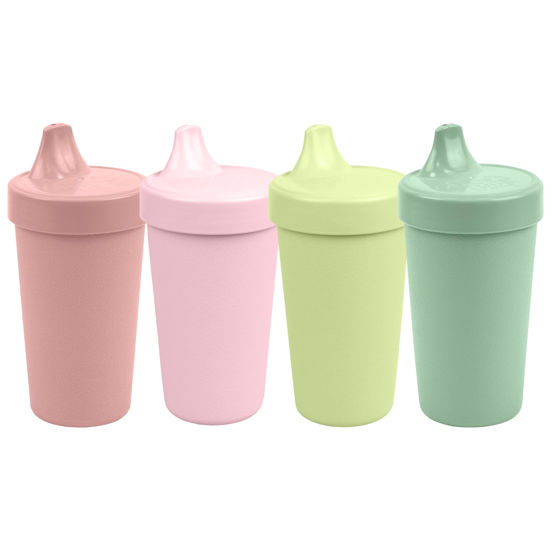 Picture of Re Play Made in USA 10 Oz. Sippy Cups for Toddlers (4-pack) Spill Proof Sippy Cup for 1+ Year Old - Dishwasher/Microwave Safe - Hard Spout Kids Cups with Lid 3.13" x 6.25" (Desert Rose)