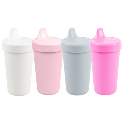 Picture of Re Play Made in USA 10 Oz. Sippy Cups for Toddlers (4-pack) Spill Proof Sippy Cup for 1+ Year Old - Dishwasher/Microwave Safe - Hard Spout Kids Cups with Lid 3.13" x 6.25" (Blush)