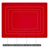 Picture of Hubulk Dog Feeding Mat,100% Waterproof BPA Free Silicone Pet Food and Water Bowl Placemat,Dishwasher, High Raised Edge to Prevent Spills,Nonslip Tray to Stop Messes on Floor (24"x16"x0.5", Red)