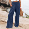 Picture of My Orders, Linen Pants for Women Summer High Waisted Wide Leg Pants Casual Elastic Waist Palazzo Pants Beach Pants with Pockets Deal of The Day Prime Today