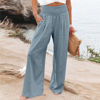 Picture of My Orders, Linen Pants for Women Summer High Waisted Wide Leg Pants Casual Elastic Waist Palazzo Pants Beach Pants with Pockets Deals of The Day Lightning Deals Today Prime