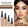 Picture of 2024 New Magic Eyebrow Pencil, 3D Waterproof Microblading Eyebrow Pencil Contouring Pen, 4-Tipped Precise Brow Pen, Long-Lasting Natural Fine Stroke Eyebrow Pencil (B-Dark Brown)