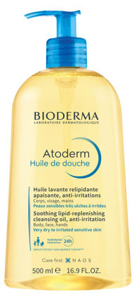 Picture of Bioderma - Atoderm - Cleansing Oil - Face and Body Cleansing Oil - Soothes Discomfort - Cleansing Oil for Very Dry Sensitive Skin