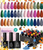 Picture of Beetles Fall Gel Nail Polish Set - 20 Colors Green Blue Yellow Gold Red Brown Gel Nail Polish Fall Gel Nail Polish Top Coat Gel Nail Polish Soak Off Uv Nail Lamp Gifts for Women