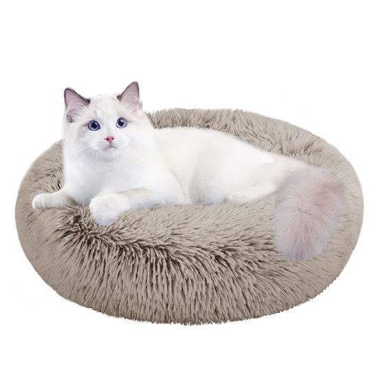 Picture of Cat Beds for Indoor Cats,20 Inch Dog Bed for Small Melium Large Dogs, Washable-Round Pet Bed for Puppy and Kitten with Slip-Resistant Bottom