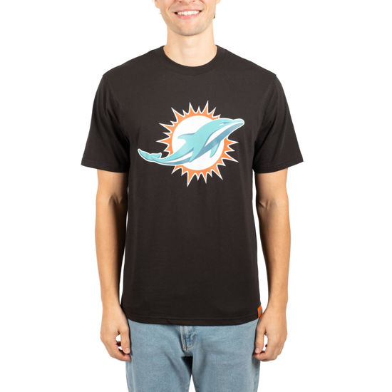 Picture of Ultra Game NFL Men’s Super Soft Ultimate Team Logo T-Shirt, Miami Dolphins, Black, Small