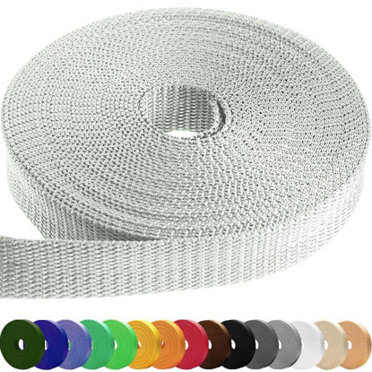 Picture of TECEUM 1.5 Inch Webbing - Silver Gray - 25 Yards - 1.5” Webbing for Climbing Outdoors Indoors Crafting DIY nw