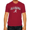 Picture of Campus Colors NCAA Adult Gameday Cotton T-Shirt - Premium Quality - Semi-Fitted Style - Officially Licensed Product (Alabama Crimson Tide - Red, Large)