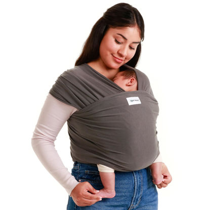 Picture of Sleepy Wrap Stretchy Ergonomic Baby Carrier Sling for Newborns to Toddlers - Hands-Free Lightweight Baby Wrap 7-35 lbs (Dark Grey)