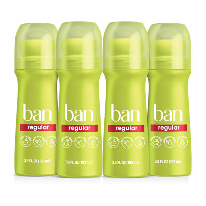 Picture of Ban Roll-On Regular Deodorant, 3.5 Ounce (Pack of 4)