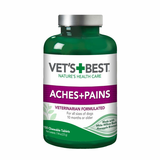 Picture of Vet’s Best Aches + Pains Dog Supplement - Vet Formulated for Dog Occasional Discomfort and Hip and Joint Support - 150 Count (Pack of 1)