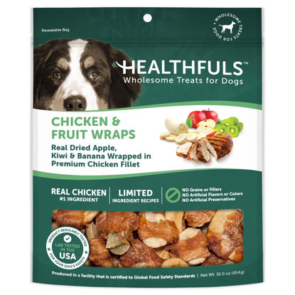 Picture of Healthfuls Chicken Wrapped Fruit Dog Treats, 16oz