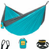 Picture of Wise Owl Outfitters Hammock for Camping Single Hammocks Gear for The Outdoors Backpacking Survival or Travel - Portable Lightweight Parachute Nylon SO Lt Blue & Grey