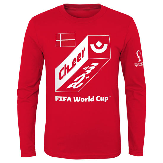 Picture of Outerstuff Mens FIFA World Cup Penalty Long Sleeve Tee, Red, X-Large