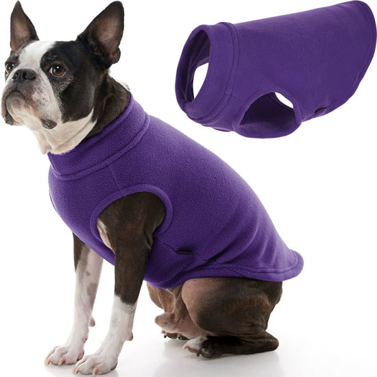 Picture of Gooby Stretch Fleece Vest Dog Sweater - Violet, X-Large - Warm Pullover Fleece Dog Jacket - Winter Dog Clothes for Small Dogs Boy or Girl - Dog Sweaters for Small Dogs to Dog Sweaters for Large Dogs