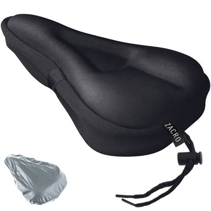 Picture of Zacro Gel Bike Seat - Extra Soft Bicycle Saddle Cushion with Water&Dust Resistant Cover