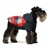 Picture of Fitwarm Tartan Plaid Dog Hoodie, Knitted Dog Clothes for Small Dogs Boy, Pet Sweater with Hood, Cat Fleece Lined Winter Outfit, Red, Navy Blue, XXL