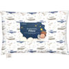 Picture of Toddler Pillow with Pillowcase - 13x18 My Little Dreamy Pillow, Organic Cotton Toddler Pillows for Sleeping, Kids Pillow, Travel Pillows, Mini Pillow, Nursery Pillow, Toddler Bed Pillow (Marine)