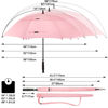 Picture of G4Free 54 Inch Automatic Open Golf Umbrella Extra Large Oversize Double Canopy Vented Windproof Waterproof Stick Umbrellas (Light Pink)