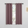 Picture of NICETOWN Bedroom Curtain Panels Blackout Draperies, 1 Pair, 29 by 40 inches, Dry Rose, Thermal Insulated Solid Grommet Blackout Curtains/Drapes for Small Window