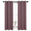 Picture of NICETOWN Bedroom Curtain Panels Blackout Draperies, 1 Pair, 29 by 40 inches, Dry Rose, Thermal Insulated Solid Grommet Blackout Curtains/Drapes for Small Window