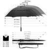 Picture of G4Free 47 Inch Automatic Open Golf Umbrella Extra Large Oversize Double Canopy Vented Windproof Waterproof Stick Umbrellas (Black)