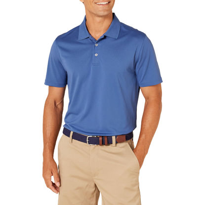 Picture of Amazon Essentials Men's Slim-Fit Quick-Dry Golf Polo Shirt, Blue, X-Large