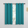 Picture of NICETOWN Room Darkening Curtains 45 inch Length 2 Panels, Thermal Insulated Grommet Blackout Curtains for Modern Casual Elegant Bedroom Kids Room Theme Decoration (Peacock Teal, 2 Pieces, W34)