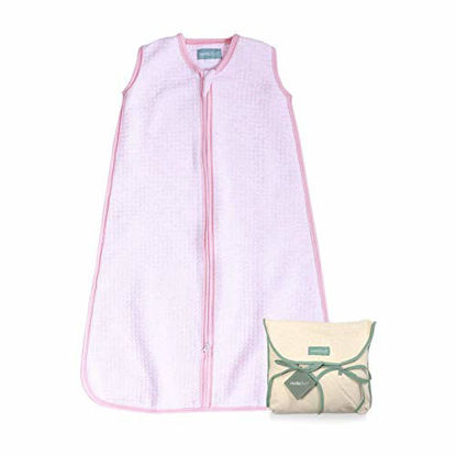 Picture of Sleeping Bag Baby 6 - 12 Months, 1 TOG Super Soft and Cozy Wearable Blanket for Baby,Candy - Pink. Ideal for All Seasons . 100% Organic Cotton Lightly Padded.