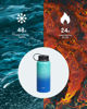 Picture of BUZIO Stainless Steel Water Bottle (Cold for 48 Hrs, Hot for 24 Hrs), 32 oz Vacuum Insulated Water Bottle with Straw Lid and Flex Cap (Double Wall, Wide Mouth, BPA Free, Leak Proof), Caribbean Blue